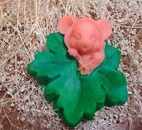 New Arrival! Design 379 The Mouse in the Leave Silicone Mold, 3D Fondant Mold,Soap Mold,Chocolate Mold,Cake Decoration...