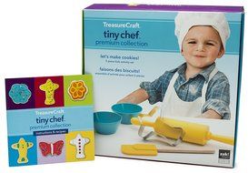 Zak Designs Tiny Chef 6-Piece Kids Baking &amp; Activity Set for Baking Cupcakes, Flora Design N6
