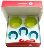 Zak Designs Tiny Chef 6-Piece Kids Baking &amp; Activity Set for Baking Cupcakes, Flora Design N9