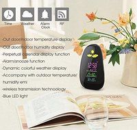 Camonity Cobblestone Shaped Forecast RF Remote Wireless Weather Station In/outdoor Hygrometer Temperature Meter... N6