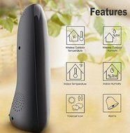 Camonity Cobblestone Shaped Forecast RF Remote Wireless Weather Station In/outdoor Hygrometer Temperature Meter... N7
