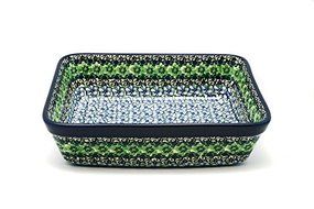 Polish Pottery Baker - Rectangular - Medium - Kiwi