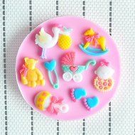Martha Art Craft - Sugarcraft Decorating Kit Baby Shower Party Molds Silicone Silicone Soap Mold,silicone Cake... N3