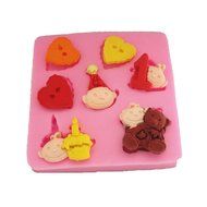 Longzang Baby Shower Art Deco Silicone Mold Sugar Craft DIY Gumpaste Cake Decorating Clay N2