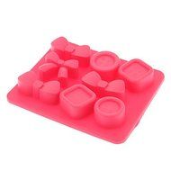 QINF Bowknot Button Shaped Silicone aCandy Jelly Cake Mold Tray Cake Baking Muffin Cupcake Mold N2
