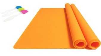 EPHome 2Pack Extra Large Multipurpose Silicone Nonstick Baking Mat, Pastry Mat, Heat Resistant Nonskid Table Mat... N27