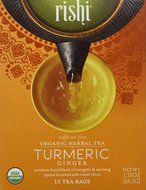 Rishi Tea Organic Herbal Tea Caffeine-Free Turmeric Ginger -- 15 Tea Bags N2