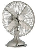 Hunter 90400 12&quot; Metal Fan, Brushed Nickel Finish (Table Fan, Portable Fan) N2