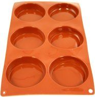 World Cuisine Non-Stick Silicone Mold, 6 Small Cakes, Plain N4