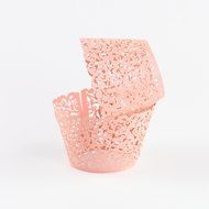 BUTEFO 50 Pcs Cupcake Holders Hollow Carving Decor Wrapper Wraps Cupcake Muffin Paper Holders (Gold) N12