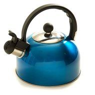 Vanderbilt 2.65 Quart Teal Blue Satin Whistling Tea Kettle
