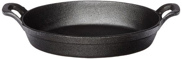 American Metalcraft CIPOV9567 Cast Iron Oval Casseroles and Pots, 12" Length x 6.75" Width, Black
