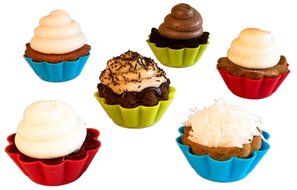 Cupcake Liners Complete Set: Pack of 24 Muffin Cake Molds Silicone Cups + Corer Plunger + Cake Decorating Kit...