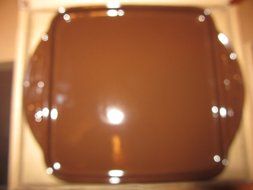 Longaberger 8 X 8 Baking Lid Tray Chocolate Pottery Ships Next Day
