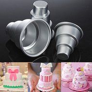 "DIY Mini 3-Tier Cupcake Pudding Chocolate Cake Mold Baking Pan (S)" shopping N2