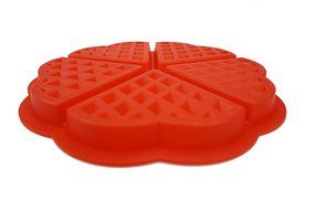Bilipala 7" Silicone Heart-Shaped Waffles Muffin Mold, Cake Chocolate Baking Tools N2