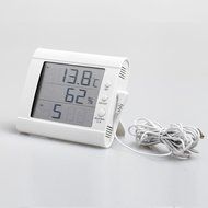 HITO Humidity/Indoor Outdoor Temperature Clock w/ Max and Min and Remote Probe (White) N5