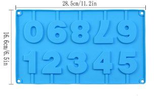 4pcs Silicone digital Shape Non Stick DIY Cake Bread Mold Chocolate Jelly Candy Cookie Baking Mould 10-cavity... N2