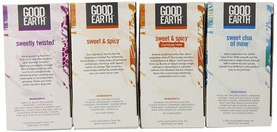 Good Earth Black Tea Variety Pack, 4 Boxes, each with 18 bags N5