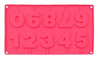 4pcs Silicone digital Shape Non Stick DIY Cake Bread Mold Chocolate Jelly Candy Cookie Baking Mould 10-cavity... N5