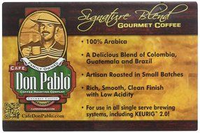 2LB Cafe Don Pablo Gourmet Coffee Signature Blend - Medium-Dark Roast Coffee - Whole Bean Coffee - 2 Pound ( 2... N36