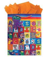 The Gift Wrap Company Jumbo Gift Bags (Set of 6), Alphabest, Multicolor N2
