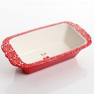 Gibson Home General Store Cherry Diner 12in Loaf Pan, Red