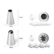 Generic 8 Pieces 304 Stainless Steel Nozzles Tips and Pastry Bag Set,Cake Decorating Tool Kit,6 Decorating Tips... N6