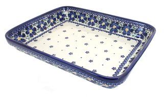 Polish Pottery Spring Blossom Large Rectangular Baker