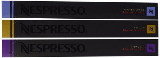 Nespresso Capsules decaffeinato Mix Vivalto Lungo, Arpeggio, Volluto - 30 Capsules