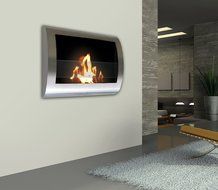 Anywhere Fireplace - Chelsea Stainless Steel Wall Mount Fireplace