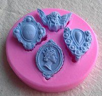 Design 513 Queen,Angels and Gem Silicone Mold,Sugar Mold,Chocolate Mold, Cake Decoration Tool, Food Grade Material N2