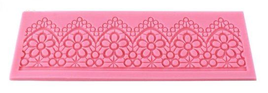 1pcs,umiwe Lace Silicone Mold Cake Decoration Tool for Fondant Cake Cupcake,pink