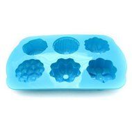 "B0139 Christmas Silicone 6 Flowers Cake Mould Cake Cup Mould" shopping