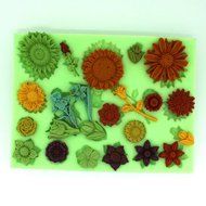 Longzang Flowers Set F0314 Fondant Mold Silicone Sugar mold Craft Molds DIY gumpaste flowers Cake Decorating