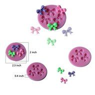Witkey 3 Cavity Lovely Bow Shaped Silicone Decorating Craft Mold for Cake Cupcake Fondant Chocolate Jello Candy... N2