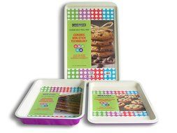 casaWare 3pc Bakeware Set with Cake Pan:Purple