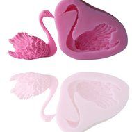 Joylive Swan Shape Sugar Fondant Cake Mould Cutter Decorating Tools Silicone Sugarcraft Mold N2