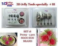 3D Jelly Cake Tools specially -Type 18 - Peony - 5 pcs/set