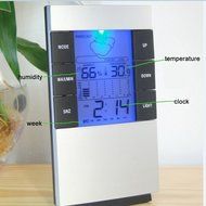 E Support&trade; Indoor Humidity Monitor Hygrometer Digital Thermometer Monitor with Large LCD Display (silver) N2