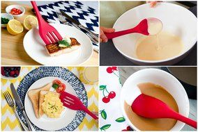 BakeWarePlus 5 Pcs/set Silicone Turner Spatula Basting Brush Whisk Kitchen Baking Utensils N7