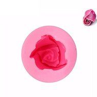 dipshop 3D Chocolate Fondant Decorating Mould Rosebud Silicone Baking Mold shopping N9