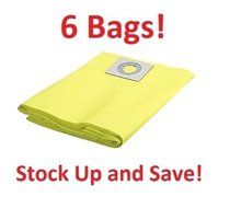 6 ShopVac Drywall Filtration Type Bags 10 - 14 Gal 90672 Shop Vac 6 Pack