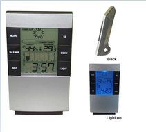 E Support&trade; Indoor Humidity Monitor Hygrometer Digital Thermometer Monitor with Large LCD Display (silver) N3