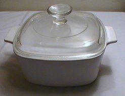 Corning Winter White Frost 1 1/2 Quart Casserole Dish with Lid