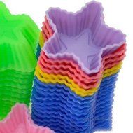 Buytra 10 Pack Reusable Silicone Cupcake Liners Muffin Cups Baking Cups BPA Free Food Grade,Heart Shape N11