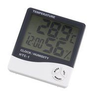 TRADERPLUS LCD Display Temperature and Humidity Hygrometer Meter with Alarm Clock Hygrometer N4