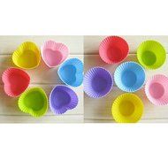 10 Pack Reusable Silicone Cupcake Liners Muffin Cups Baking Cups BPA Free Food Grade,Star Shape N4