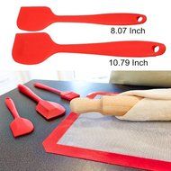 BakeWarePlus 5 Pcs/set Silicone Turner Spatula Basting Brush Whisk Kitchen Baking Utensils N15