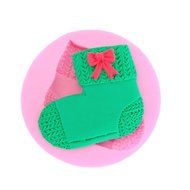 Pretty Christmas Stockings Silicone Mould Fondant Sugar Craft Molds DIY Cake Decorating